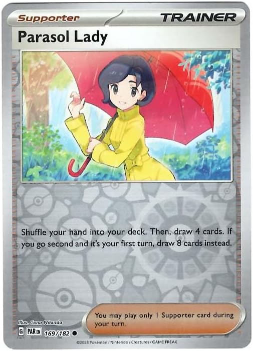 Pokemon - Parasol Lady 169/182 - Paradox Rift - Lámina inversa - Tarjeta individual