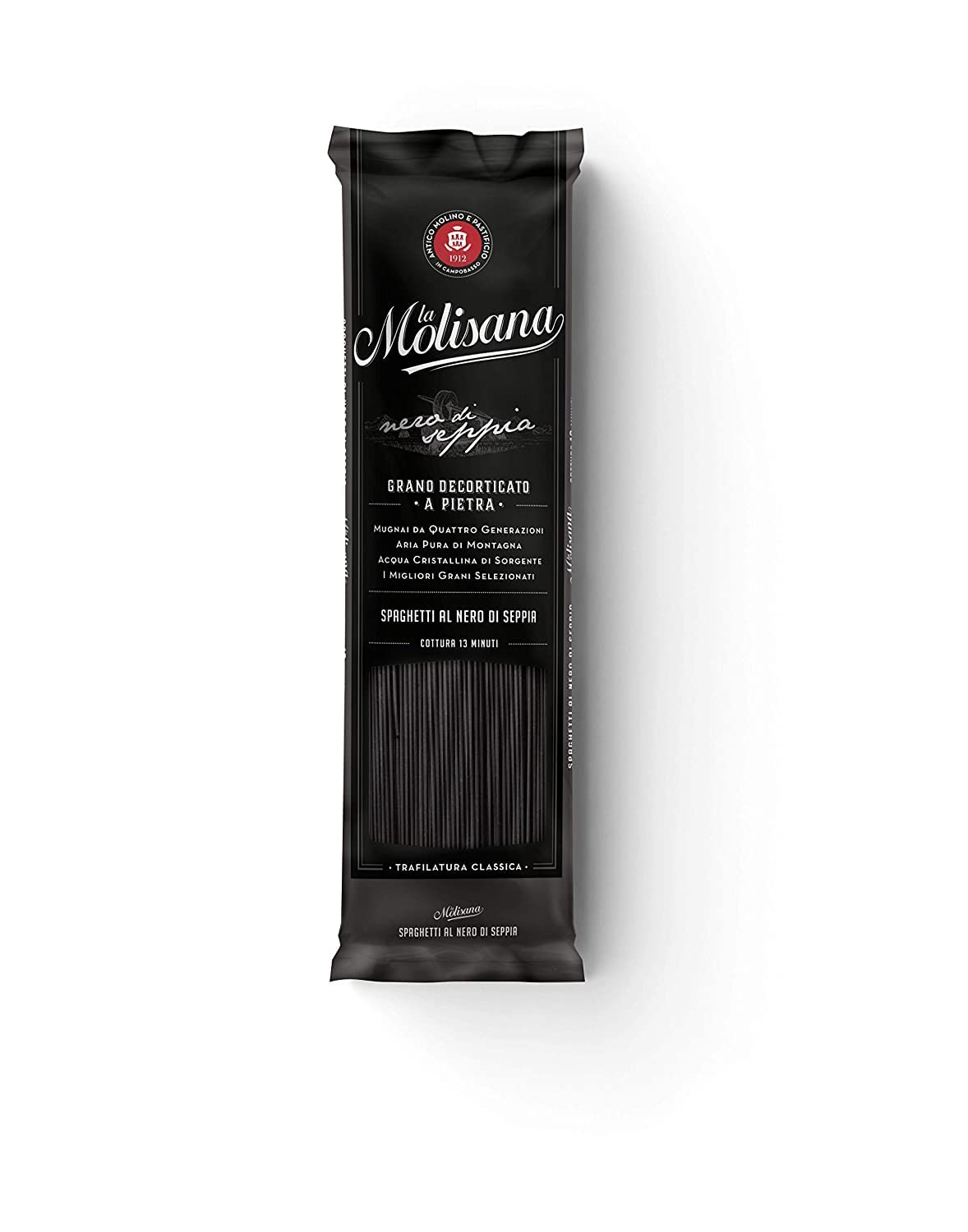 SPAGHETTI PASTA "LA MOLISANA" MIT SEPIA SCHWARZ - 12 X 500 gr - 6KG - AL NERO DI SEPPIA