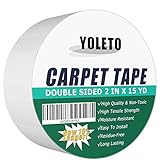 Double Sided Carpet Tape with Strong Stickiness, Anti-Slip Heavy Duty Rug Tape for Area Rugs, Carpets, Runners, Mats, Stair Treads, Pads (2 Inch x 16.5Yards)
