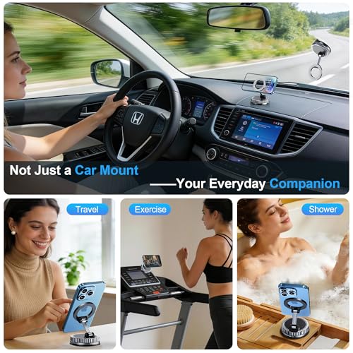 Chiclish Magnetic MagSafe Car Mount – Dual Dashboard & Windshield Suction — view 7