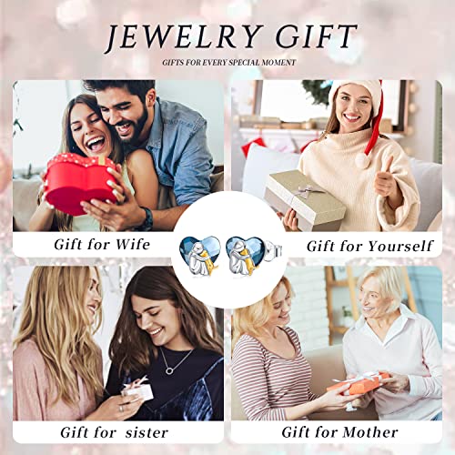 Image of 925 Sterling Silver Dog Earrings Cute Animal Puppy Stud Earrings Dog Jewelry Gifts for Women Girls Pet Lover Hypoallergenic Earrings for Sensitive Ears