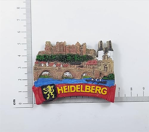 Imán decorativo Heidelberg Germany de resina 3D miniatura 6