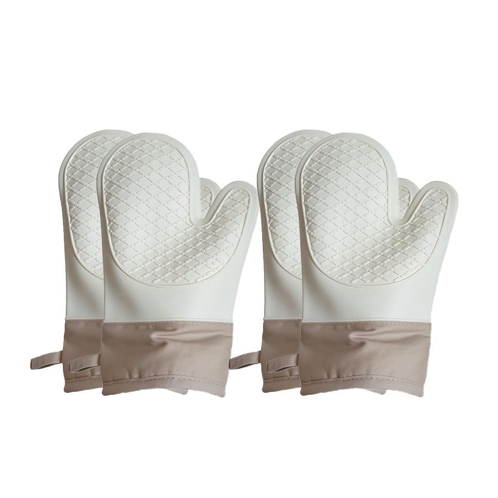 2 Sets Ofenhandschuhe Hitzebeständiges Silikon Anti Slip Flexible