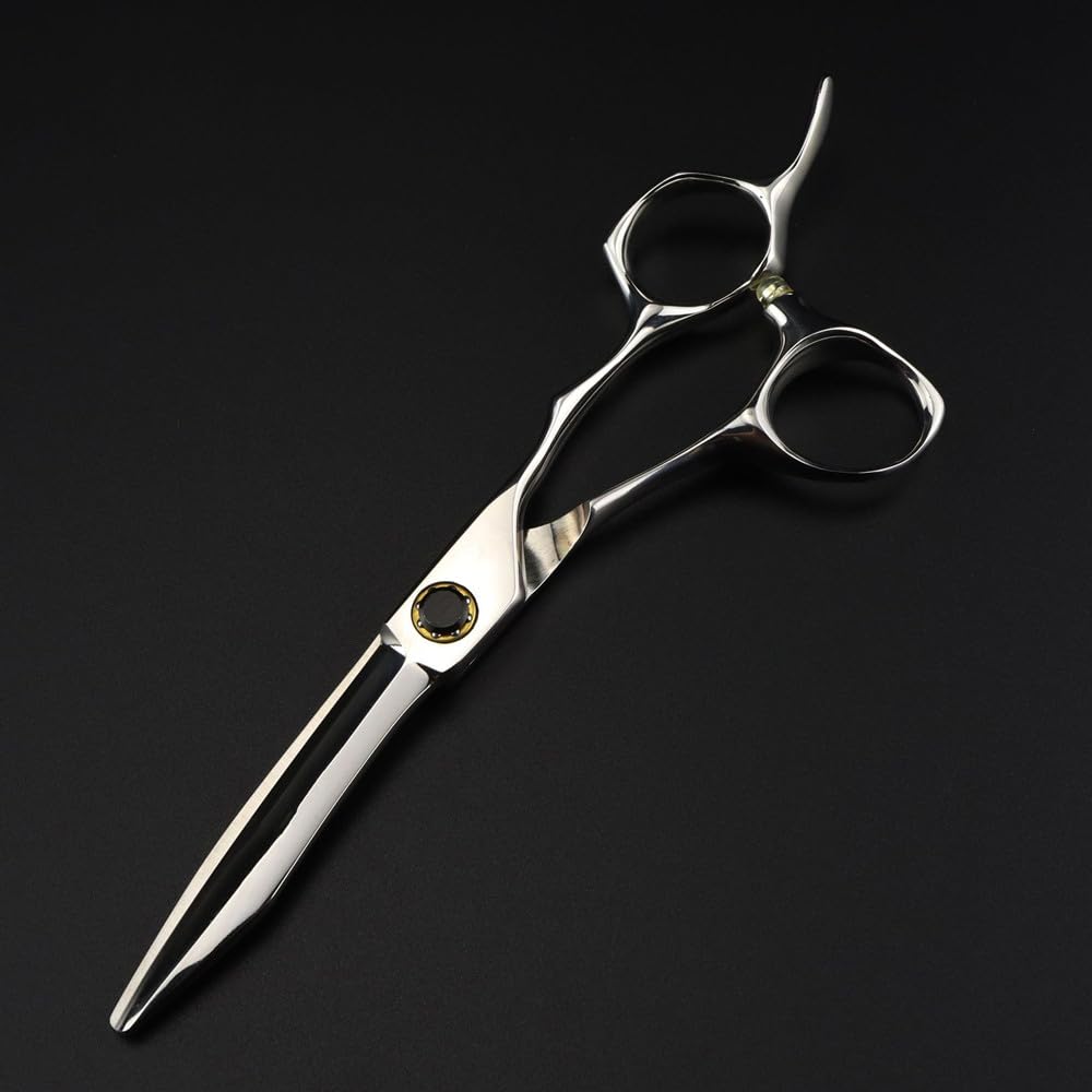 Hair Cutting Scissors, 6 inch Professional Japan 440c Steel Black Bearing Cut Hair Scissors Haircut Thinning Barber Cutting Shears Hairdresser Scissors (Cutting Scissor)