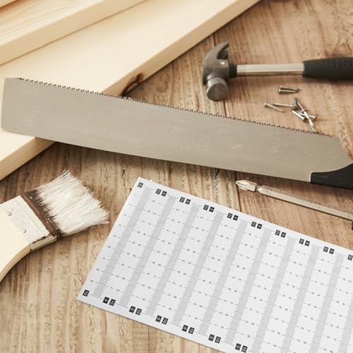 UTHCLO 20枚 剥がしやすい防水粘着メジャーステッカー 耐摩耗性 定規シール 木工 裁縫用 精密計測用