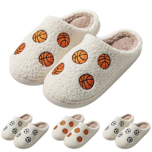 Winter Womens Mens Fluffy Plush Slippers Cute Cartoon House Warm Shoes Indoor Outdoor Fuzzy Comfortable Slip On Slipper Closed Toe Memory Foam Bedroom Slippers Couple Home Cozy Shoes