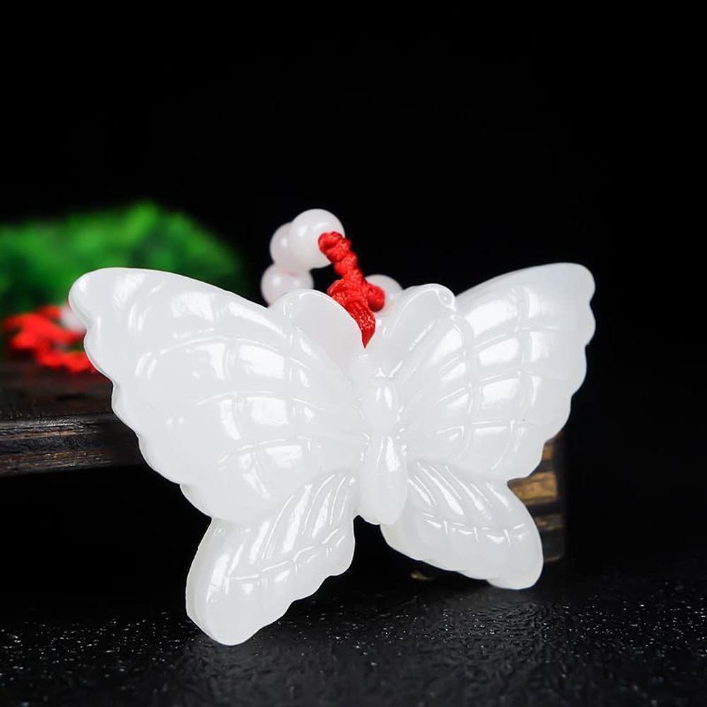 Naszyjniki z jadeitu, Naszyjnik z naturalnym jadeitem Ręcznie rzeźbiona biżuteria Amulet