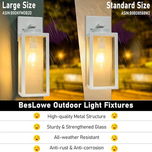 image for BesLowe Large Size Outdoor Wall Light Fixtures, Exterior Lighting Fixt