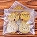 Efivs Arts 200pcs Cute Smile Face Self Adhesive Cookie Bakery Candy Biscuit OPP Plastic Bags for Bakery Party Wedding Dessert