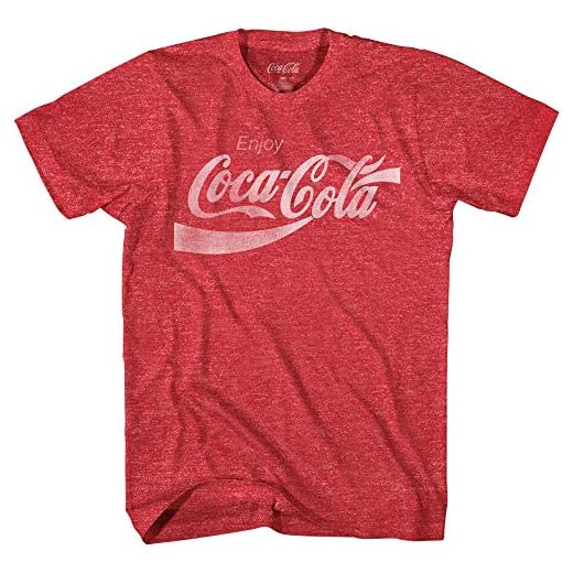 Coke Classic Vintage 80's Adult Logo T-Shirt - rojo - Large