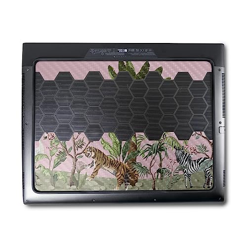 Image of MightySkins Carbon Fiber Skin Compatible with Alienware M18 R1 (2023) Full Wrap Kit - Chinoiserie Jungle | Protective, Durable Textured Carbon Fiber Finish | Easy to Apply | Made in The USA
