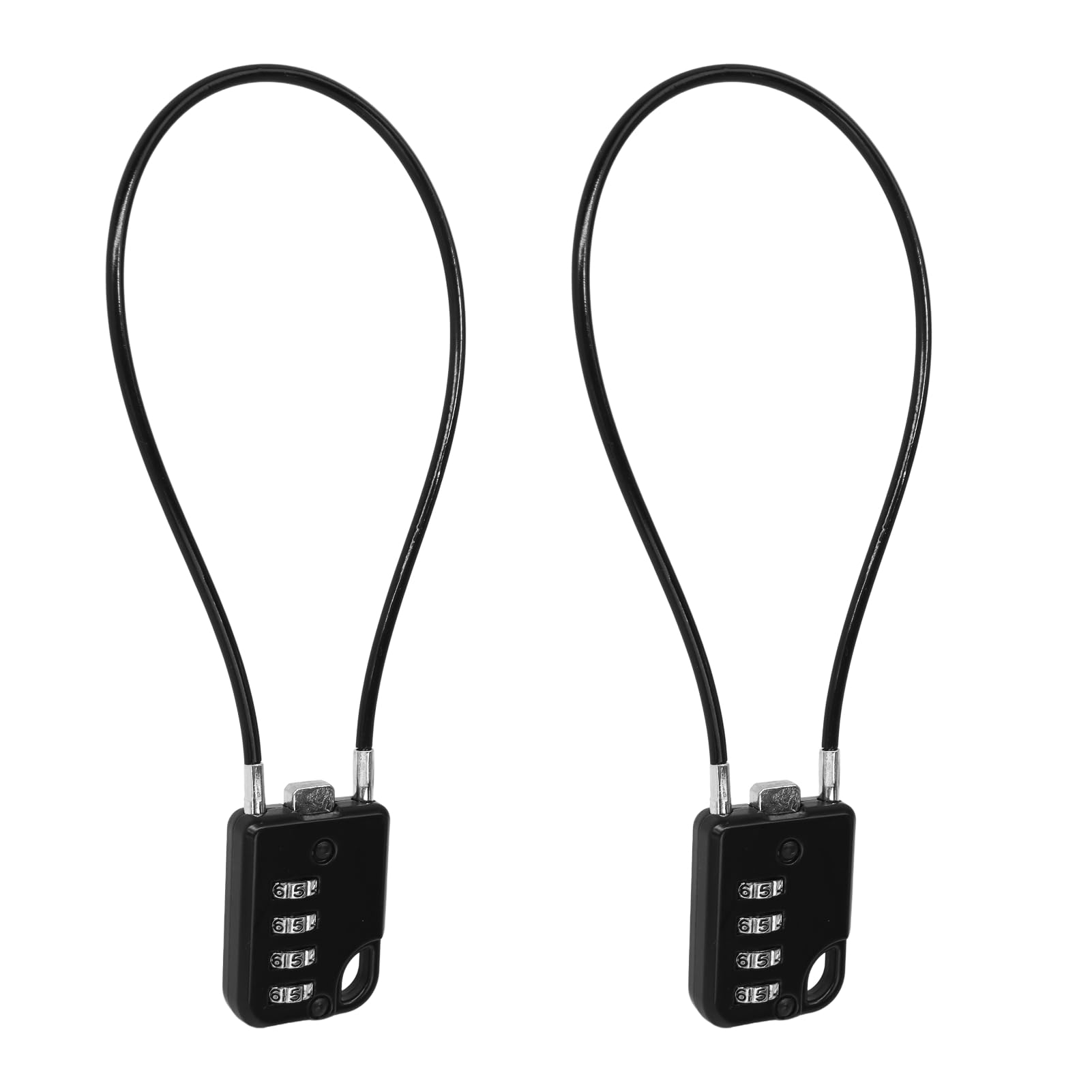 LOLANIUT 2 stuks 4-cijferig cijferslot hangslot kabelslot met 20 cm