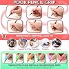 Stylo Pack of 6 Pencil Grips for Kids Handwriting Perfect Pencil Holders for Kids Home Schooling and Preschool Writing Tools for Kids Assorted Pen Grips Christmas Gifts (Pack of 6, Multicolored) #5