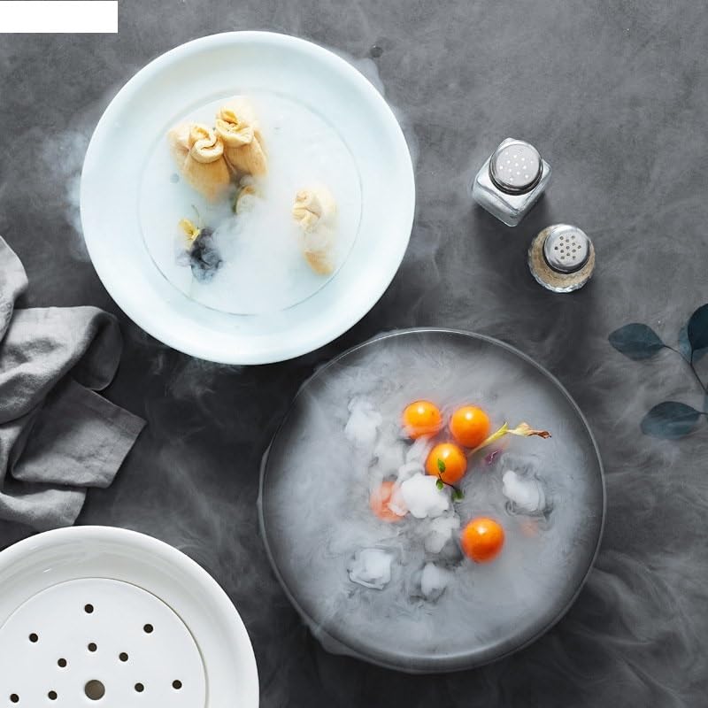 Piatti Cena Piatto di ghiaccio secco in ceramica Ristorante Stoviglie creative Piatto di sushi Piatti di salmone Piatti di sashimi Piatto di ghiaccio domestico Forniture Per Feste(B 9inch)