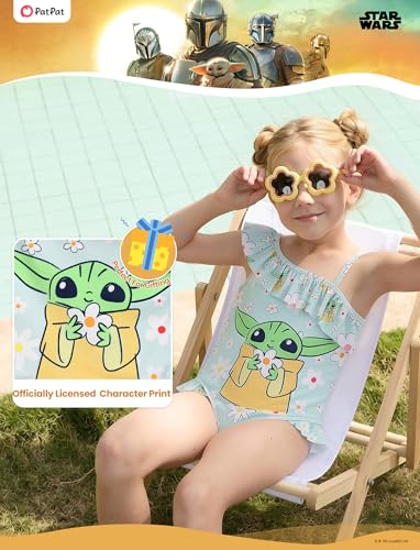 Image of Disney Stitch Frozen Marvel Minnie Mouse Girls Swimsuits Ruffle One Piece Bathing Suits UPF 50 Swimwear Quick Dry Size 2-13Y