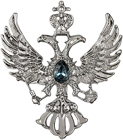 Mahi Dual Head Eagle-Shaped Lapel Pin Shirt Brooch for Men (PABP1101061PR)