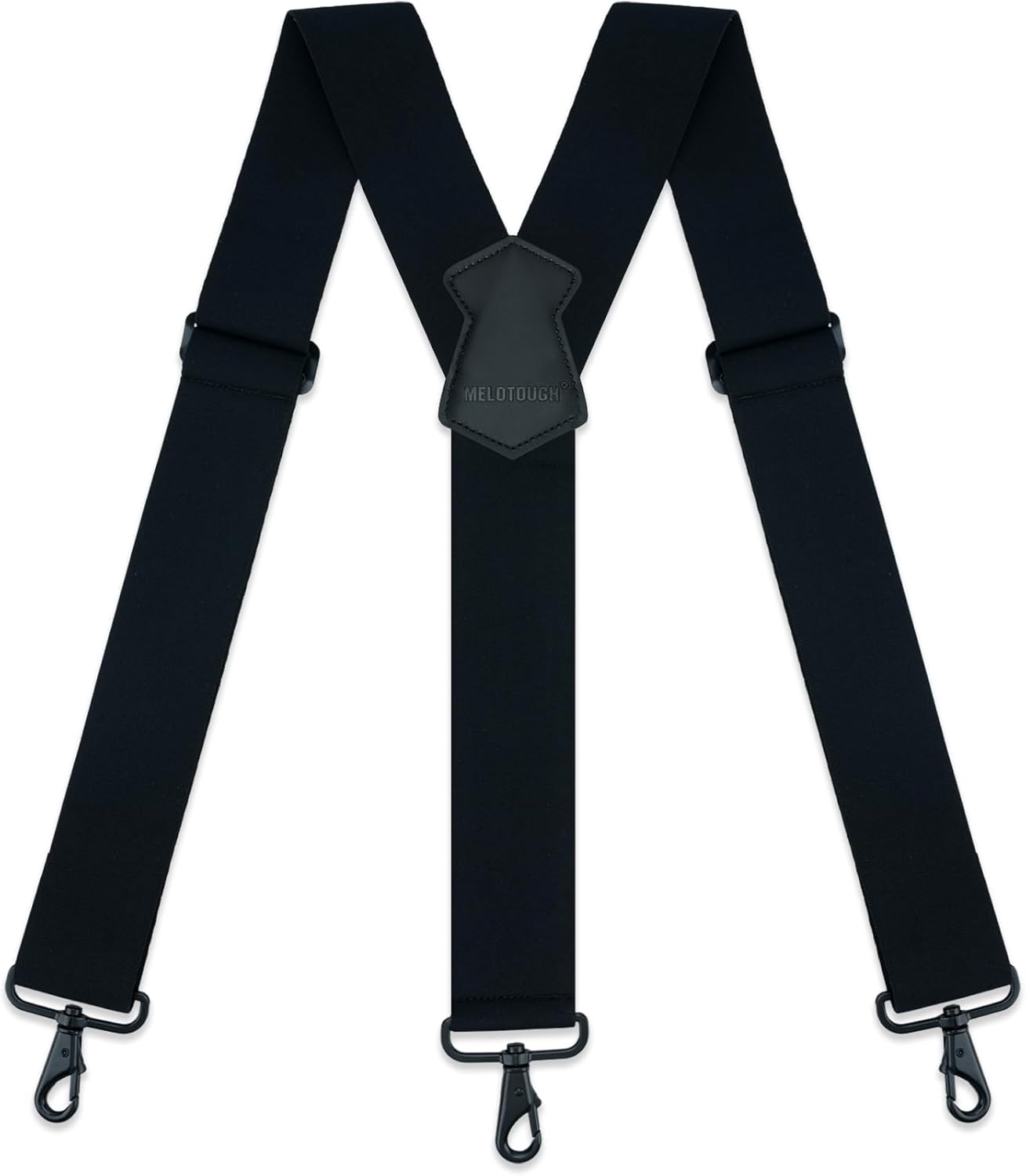 MELOTOUGH Suspenders for Men 2 Inch Wide Y Back Adjustable Elastic Big and Tall Suspenders with Swivel Hooks for Jeans