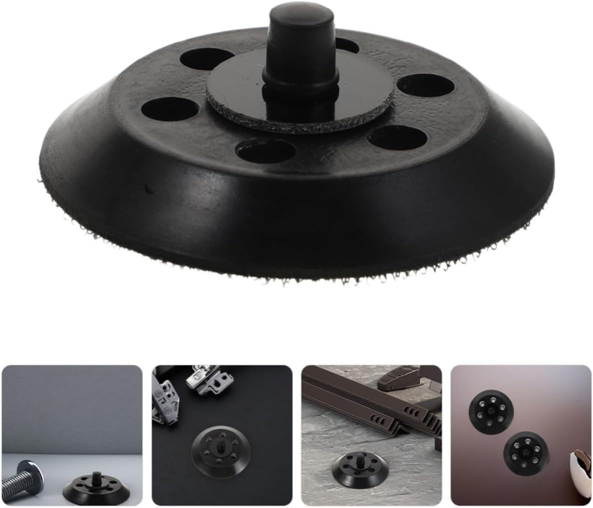 jojofuny 2pcs Car Polishing Pads for Drill Kit, 3-inch Pu Buffing Pads with 6 Holes, Resistant to Damage and User-Friendly Sandpaper Backing Plates for Sandpaper Machines and Car Buffers