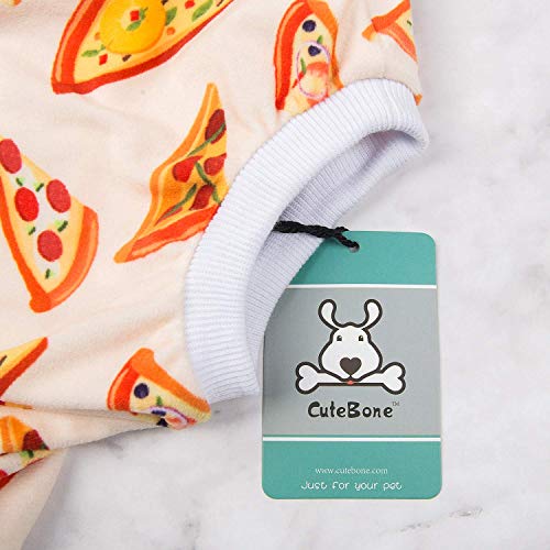 Image of CuteBone Soft & Stretchy Dog Pajamas - Cozy Pet Jammies Breathable Jumpsuit for Small Dogs - All-Season Comfy Outfit Easy-On Pullover Design - Keeps Pets Warm & Comfortable P55M