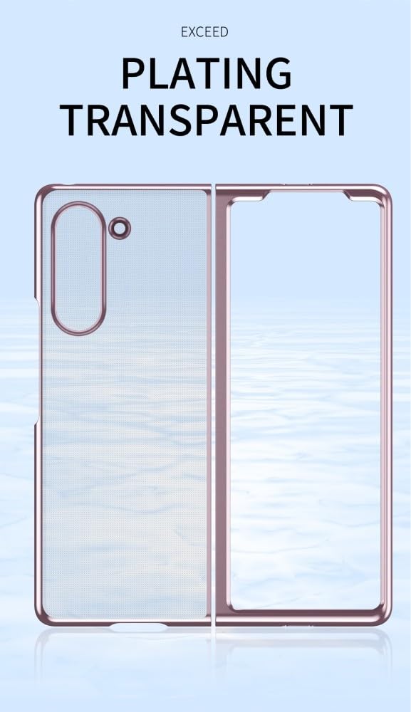 Generic Custodia compatibile con Samsung Galaxy Z Fold 5 (colore: argento) custodia rigida trasparente antiurto