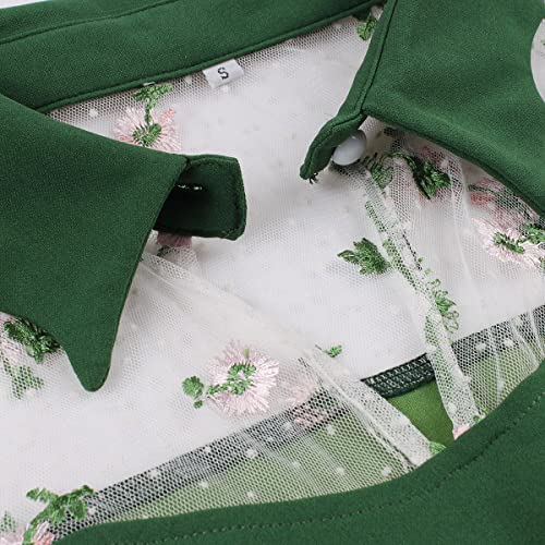 Image of Women's Vintage Polka Dot 1950s Audrey Retro Rockabilly Prom Dress 50's 60's A-Line Cocktail Party Swing Dress