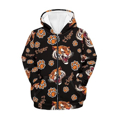 AmzPrint Girl's Hoodie Fun Pullover Unisex Children Drop Shoulder Hooded Sweatshirts Jacket Coat With Pockets