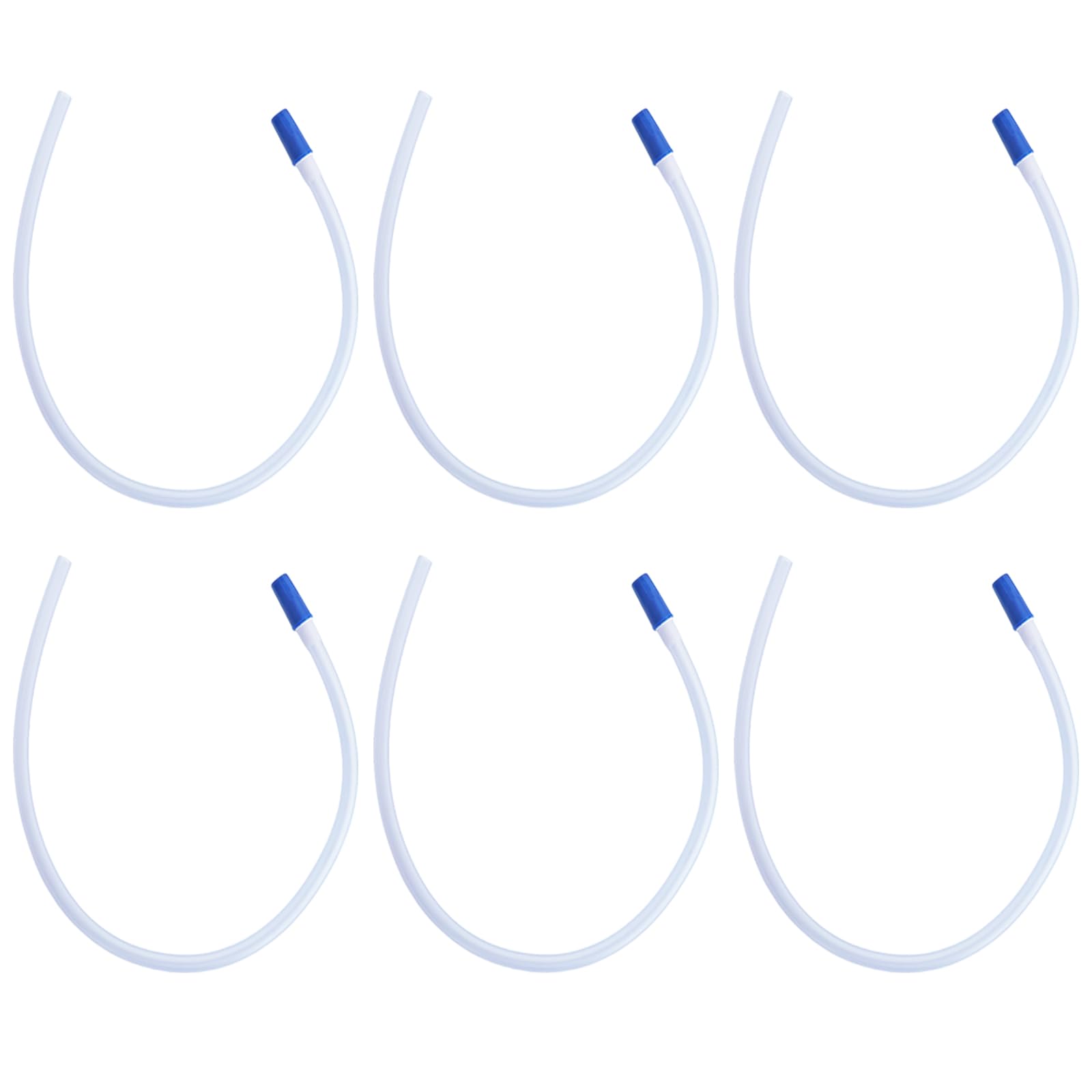 22" Catheter Extension Tubings for Urine Bags Drainage System, Catheter Supplies with Flexible Drain Tube Connector, Universally Compatible with Urinary Drainage Bag Extension Tubing(6 Pcs)