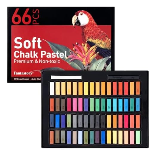 Fantastory 66 Colors Short Soft Chalk Pastels Set