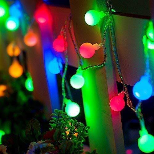 Image of Party Propz Multicolor Led Ball Light for Decoration - 4m, 14LED, String Lights for Home Decoration, Ball String Lights for Home Decorations, Led Lights for Decorations, RGB Light for Room