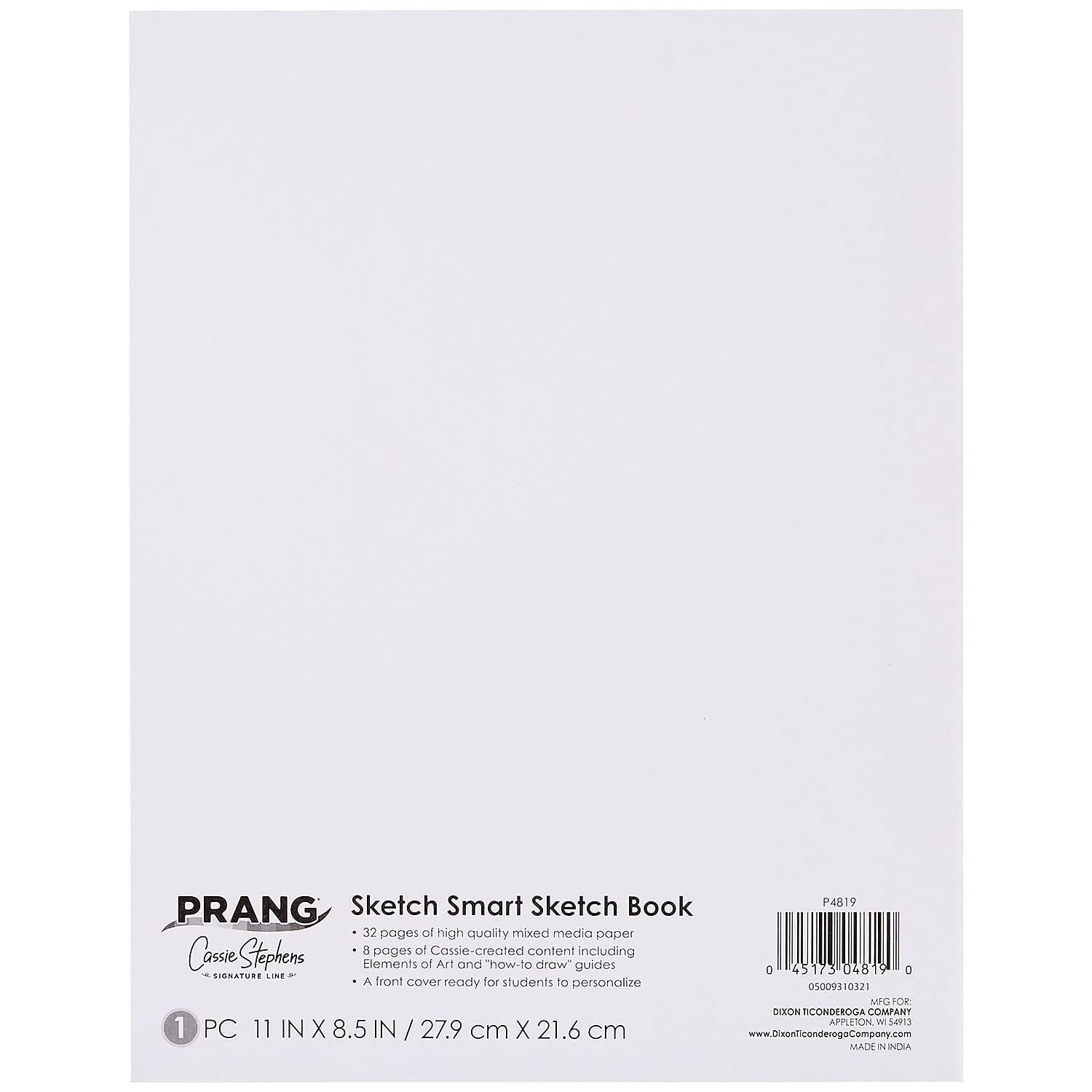 Prang Sketch Smart, 11-inch x 8.5-inch, Sketch Book, White, 40 Sheets/Book, 12/Pack (PAC4819) - Image 2