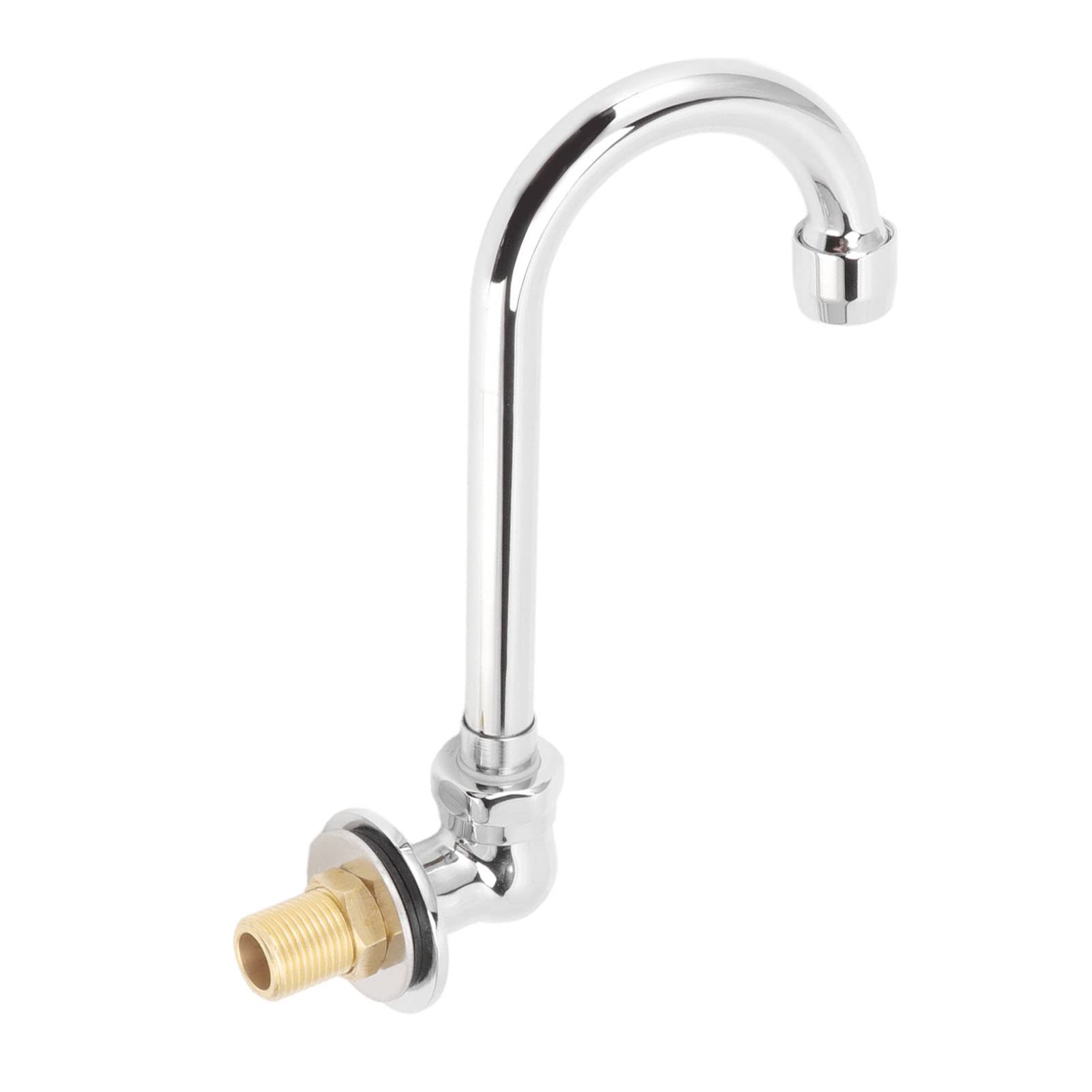 Topyond Foot Pedal Faucet Stainless Steel G1/2 Thread Wall Mounted Knee Valve Basin Foot Pump Water Faucet, for Home Hospital Railway Station Factory
