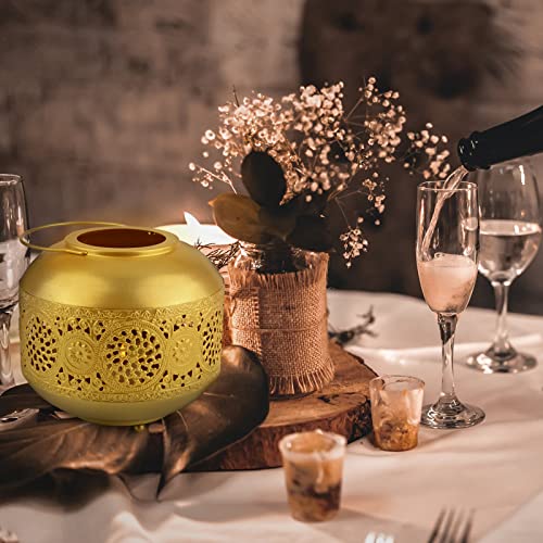 Vintage Decorative Candle Lantern, Hanging Metal Moroccan Candle Lantern With Rustic Style For Indoor Outdoor Events Parties, Patio Decor #TOP6