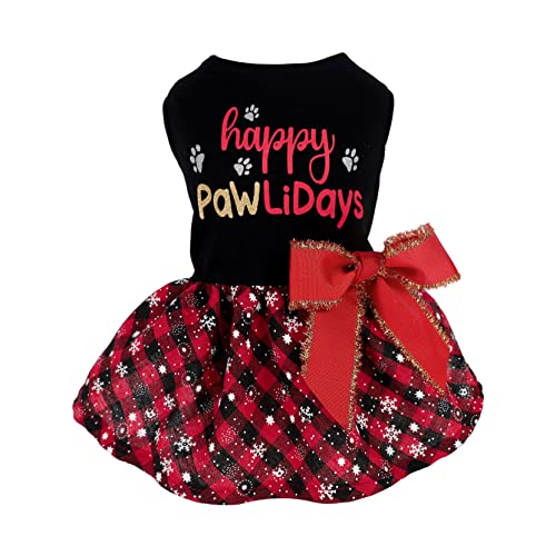 Fitwarm Happy Pawlidays 100 Cotton Dog Christmas Outfits Girl Dog