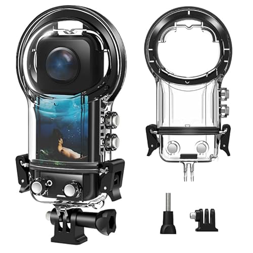 Insta360 X5 対応 防水ケース 潜水ケース 防水深さ50M 水中撮影 全方位保護 耐圧性 防塵 落下防止 取付け簡単 ダイビング保護カバー ダイビング シュノーケリング 水泳 サーフィン スキー ラフティング 用