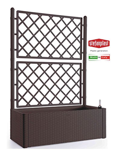 Stefanplast STF640 Deluxe Jardinière avec Treillage Marron