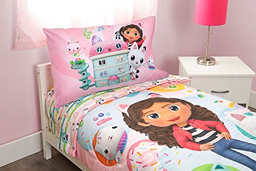 Gabby's Doll House, 4 Piece Toddler Bed Set, Pink, 4 Piece (Pack of 1) by GALAXY DESIGN FURNITURE - Used condition - Image 3