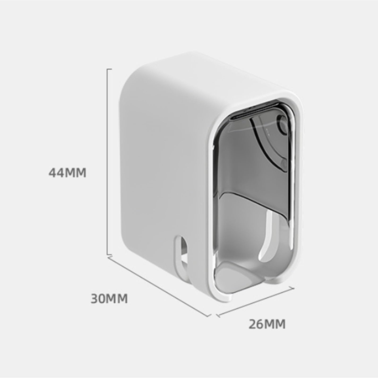 Bagno Porta Portaspazzolino da Parete for Bagno Autoadesivo Resistente Spazzolino Accessori(Grey)