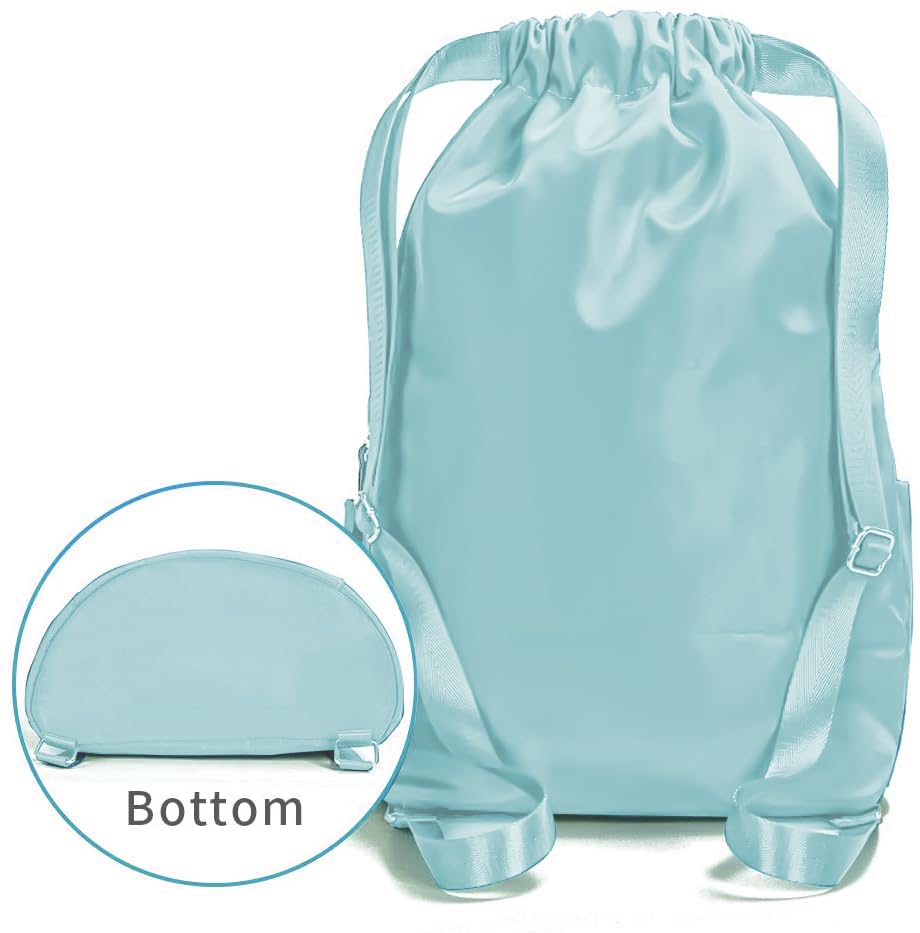 Image of ZOORON Waterproof Drawstring Gym Backpack Bag for Men & Women, Sport Gym Sack Mini Travel Daypack