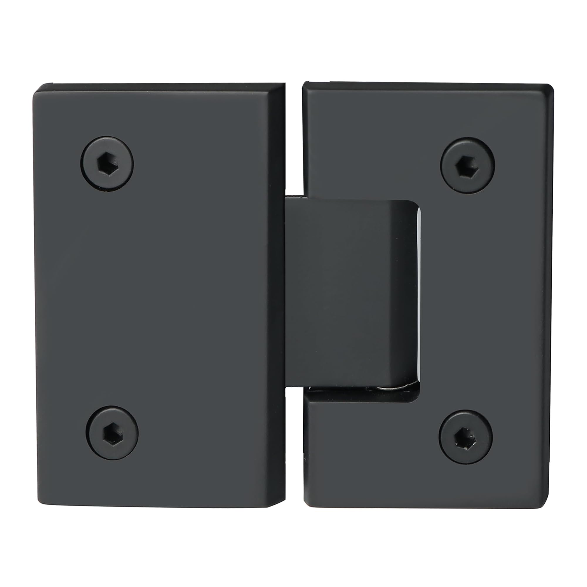 Alise Glass Shower Door Hinges, 180 Degree Shower Door Hinges for Glass Doors,Heavy Duty Stainless Steel Cabinet Hinges Wall to Glass,Frameless Shower Doors Hardware Replacement Part,Black