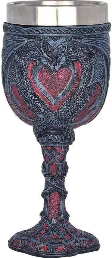 Verre de style médiéval dragon robuste avec insert inox facile à laver