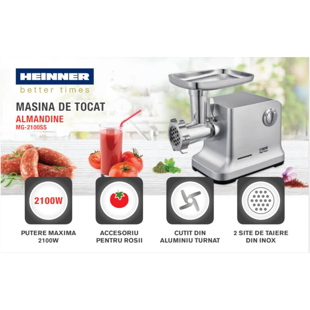 MG-2100SS Fleischwolf, 2100 W, 2 kg/min