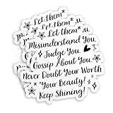 (3Pcs) Let Them Misunderstand You Sticker Your Beauty Keep Shining Stickers Mental Health 2