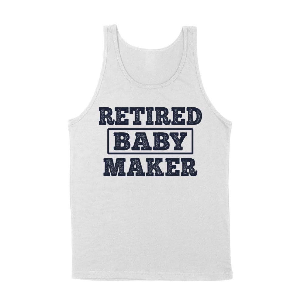 TeesAndTankYou Retired Baby Maker Tank Top Unisex Small White