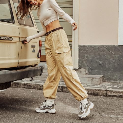 BEAU TODAY Chunky Sneakers for Women, Womens Fashion Sneakers, Lace Up Platform Comfortable Leather Casual Dad Shoes2