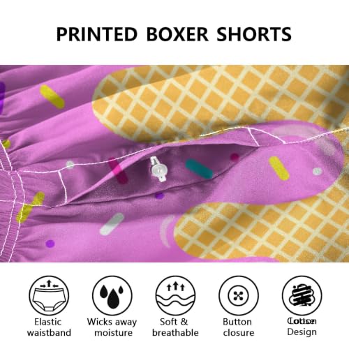 Image of Men's Boxer Shorts Cotton Loose Underwear with Button Fly