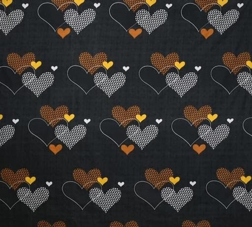 Image of Cotton Double bedsheet 220TC Soft Breathable Superfine Bedding Set Cartoon Design with Pillow Covers for Bedroom Comfort use Black King