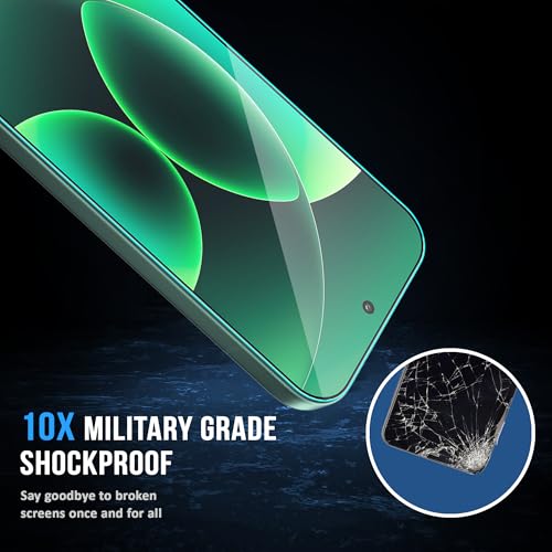 Image of FIRST MART Military-Grade Gorilla Tempered Glass Compatible For Xiaomi 17 (6.3 Inch) With Edge To Edge Screen Coverage and Easy Installation Kit | Black, Pack of 2