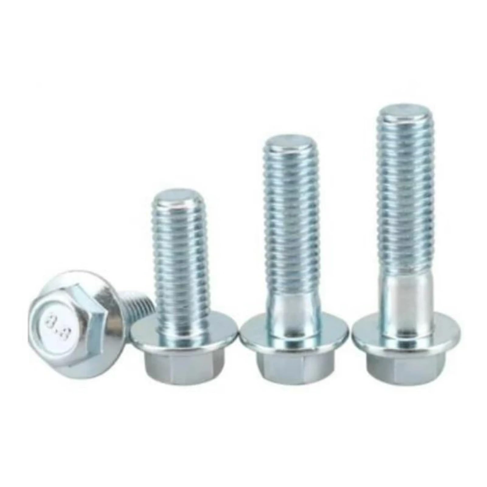 5-100 viti a flangia esagonale M5, M6, M8, M10, M12, GB5787, zincate, grado 8,8, filettatura intera/semifilettata (90 mm, filettatura M8, mezzo filettato, 10 pezzi)
