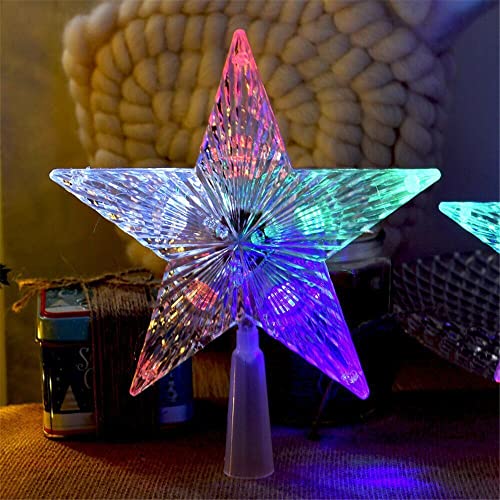 Estrela Ponteira Com Led 19cm Enfeite Árvore De Natal 220v