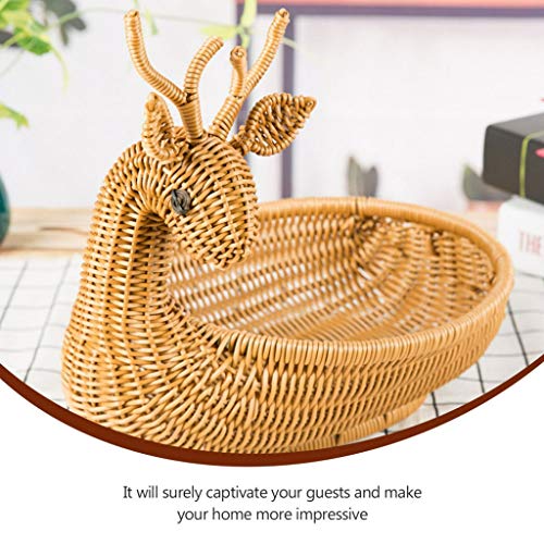 Cabilock 1 cesta criativa para armazenamento de frutas para uso doméstico (marrom claro)